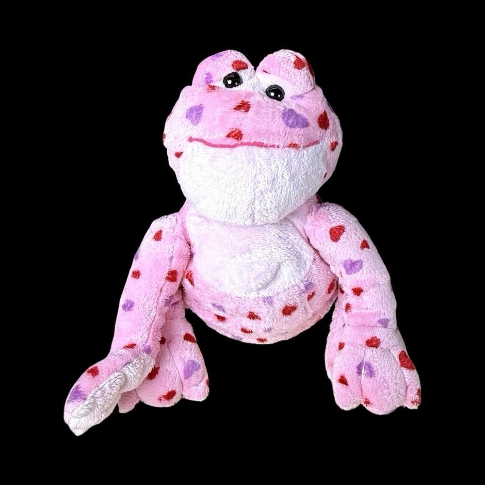 GANZ Webkinz Love Frog‎ Plush Stuffed Animal Pink Red Hearts No Tag/Code